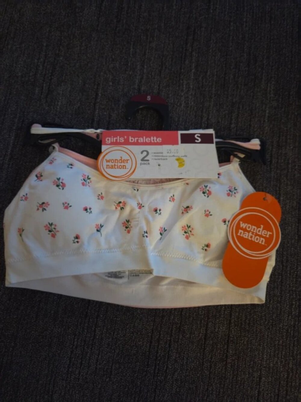 2 pk girl's bralette